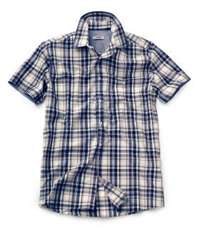 Мъжка карирана риза с къс ръкав  GEOX M1190B TQ042 F4142, 100% Памук