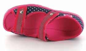 BEFADO MAX 969X108 Детски сандали за момиче от текстил, Сини на точки